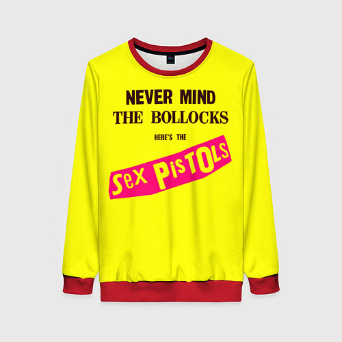 Женский свитшот Never Mind the Bollocks, Heres the Sex Pistols / 3D-Красный – фото 1