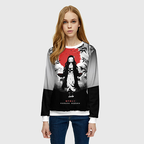Женский свитшот KAMADO NEZUKO / 3D-Белый – фото 3