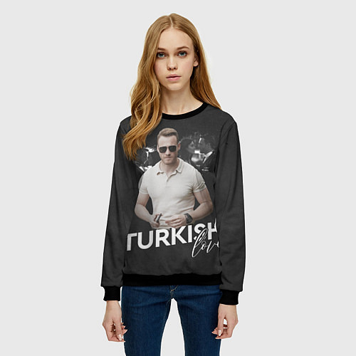 Женский свитшот Turkish Love Serkan / 3D-Черный – фото 3