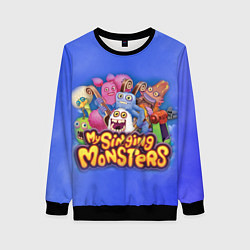 Свитшот женский My singing monsters поющие монстры, цвет: 3D-черный