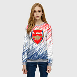 Свитшот женский Арсенал arsenal logo, цвет: 3D-меланж — фото 2