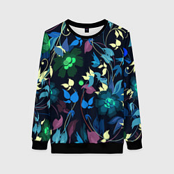 Женский свитшот Color summer night Floral pattern