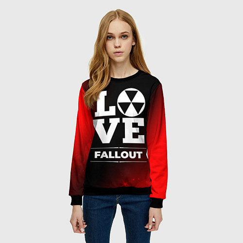 Женский свитшот Fallout Love Классика / 3D-Черный – фото 3