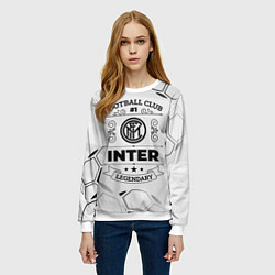Свитшот женский Inter Football Club Number 1 Legendary, цвет: 3D-белый — фото 2