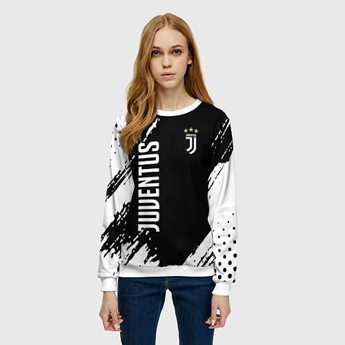 Женский свитшот Fc juventus фс ювентус / 3D-Белый – фото 3