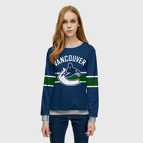 Женский свитшот Ванкувер Кэнакс Форма / 3D-Меланж – фото 3
