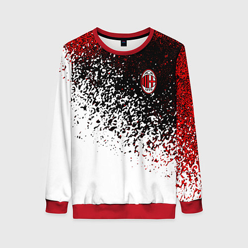 Женский свитшот Ac milan краска / 3D-Красный – фото 1