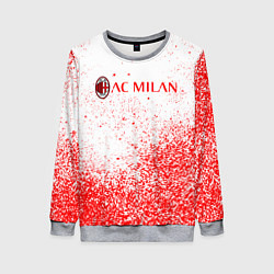 Свитшот женский Ac milan красные брызги, цвет: 3D-меланж