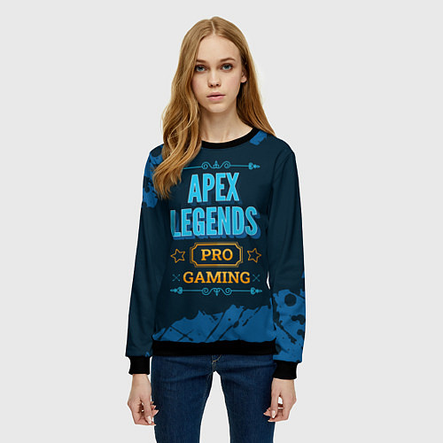 Женский свитшот Игра Apex Legends: PRO Gaming / 3D-Черный – фото 3