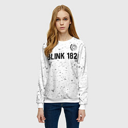 Свитшот женский Blink 182 Glitch на светлом фоне, цвет: 3D-белый — фото 2