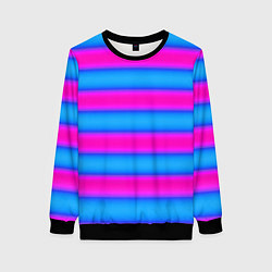 Женский свитшот Striped pattern яркий неоновый полосатый узор