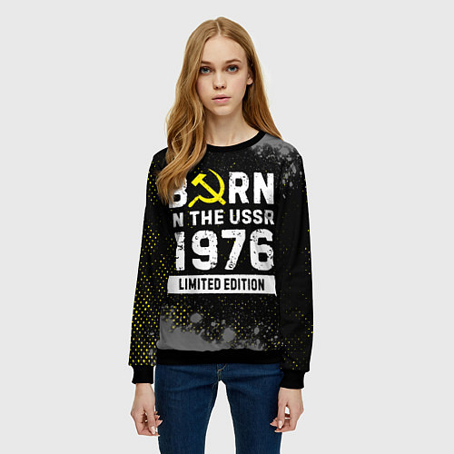 Женский свитшот Born In The USSR 1976 year Limited Edition / 3D-Черный – фото 3