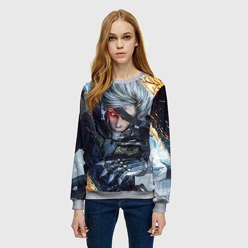Женский свитшот Metal Gear Rising: Revengeance / 3D-Меланж – фото 3
