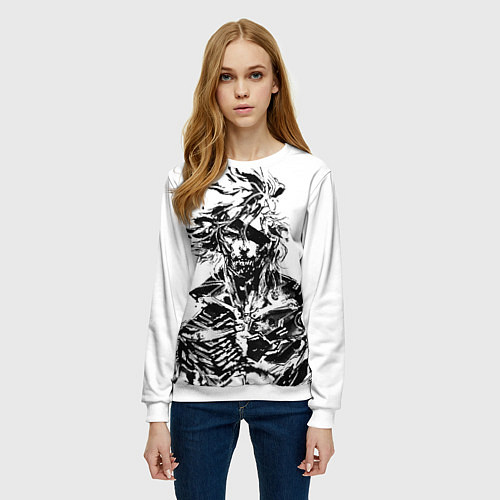 Женский свитшот Metal Gear Rising: Revengeance / 3D-Белый – фото 3