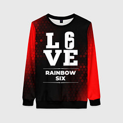 Свитшот женский Rainbow Six Love Классика, цвет: 3D-черный