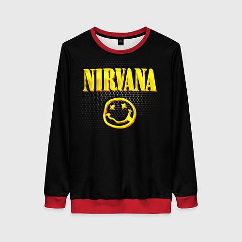 Женский свитшот NIRVANA соты / 3D-Красный – фото 1