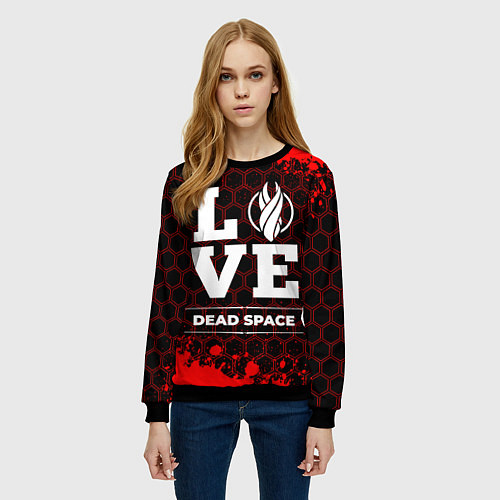 Женский свитшот Dead Space Love Классика / 3D-Черный – фото 3