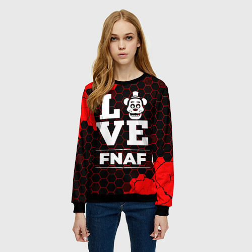 Женский свитшот FNAF Love Классика / 3D-Черный – фото 3