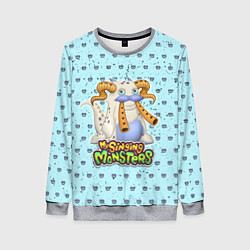 Свитшот женский My Singing Monsters - Гуджуб, цвет: 3D-меланж