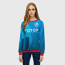 Свитшот женский ВОЛГОГРАД - ФК РОТОР, цвет: 3D-красный — фото 2