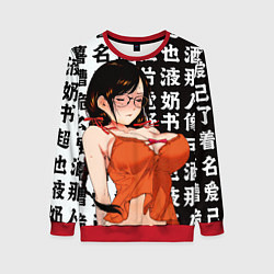 Свитшот женский Цубаса Ханэкава - monogatari series, цвет: 3D-красный
