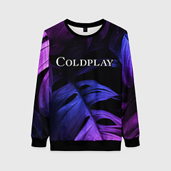 Женский свитшот Coldplay neon monstera