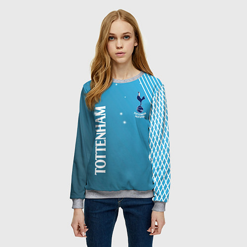 Женский свитшот Тоттенхэм хотспур Абстракция / 3D-Меланж – фото 3