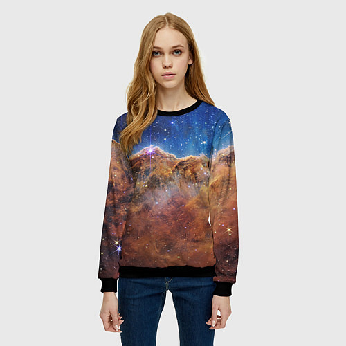 Женский свитшот Туманность Киля / 3D-Черный – фото 3