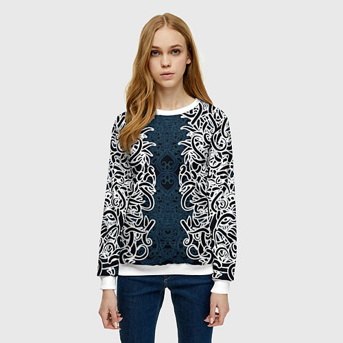 Женский свитшот Белый шум / 3D-Белый – фото 3