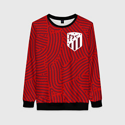Свитшот женский Atletico Madrid отпечатки, цвет: 3D-черный