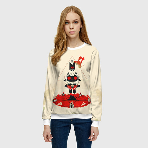 Женский свитшот Культ ягненка агнец / 3D-Белый – фото 3