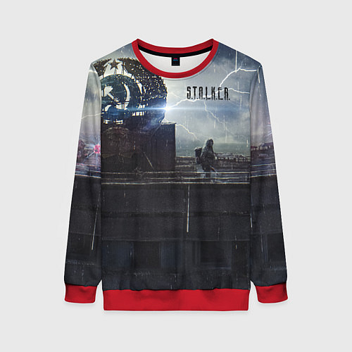 Женский свитшот STALKER Герб СССР В Припяти / 3D-Красный – фото 1