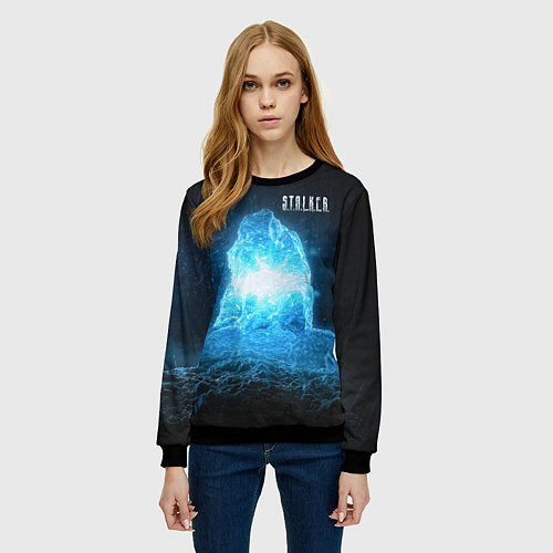 Женский свитшот STALKER Монолит / 3D-Черный – фото 3