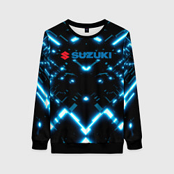 Свитшот женский Сузуки - абстракция, цвет: 3D-черный