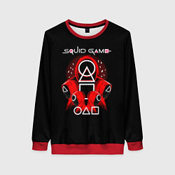 Свитшот женский Игра в кальмара - Squid Game, цвет: 3D-красный