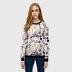 Свитшот женский Funny holiday, цвет: 3D-черный — фото 2