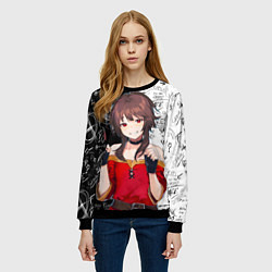 Свитшот женский Мегумин - Коносуба, цвет: 3D-черный — фото 2