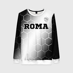 Свитшот женский Roma sport на светлом фоне: символ сверху, цвет: 3D-белый