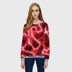 Свитшот женский Огненный камуфляж, цвет: 3D-меланж — фото 2