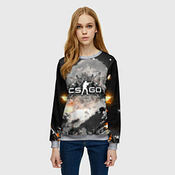 Свитшот женский CS-GO weapon, цвет: 3D-меланж — фото 2