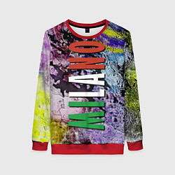 Свитшот женский Avant-garde color texture - Milano, цвет: 3D-красный