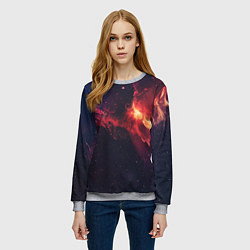 Свитшот женский Красивая космическая туманность, цвет: 3D-меланж — фото 2