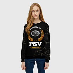 Свитшот женский Лого PSV и надпись legendary football club на темн, цвет: 3D-черный — фото 2