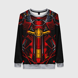 Свитшот женский Костюм железного красного робота, цвет: 3D-меланж