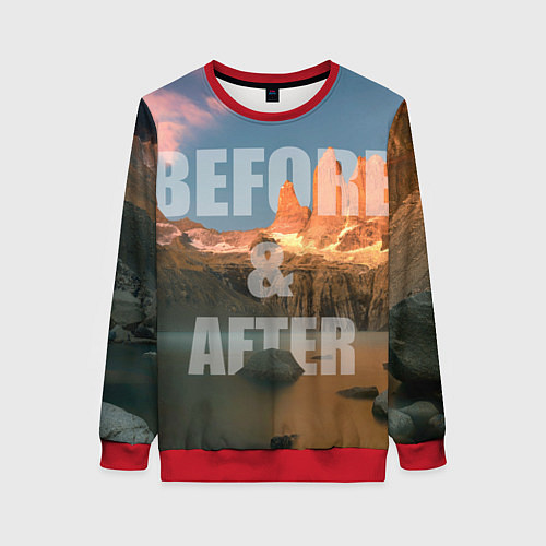 Женский свитшот BEFORE&AFTER / 3D-Красный – фото 1