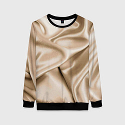 Свитшот женский Струящаяся золотистая ткань, цвет: 3D-черный