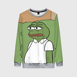 Свитшот женский Pepe Gomer прячется в кусты, цвет: 3D-меланж