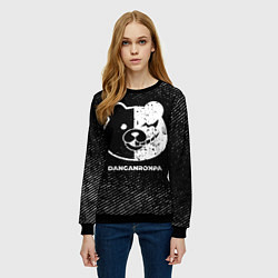 Свитшот женский Danganronpa с потертостями на темном фоне, цвет: 3D-черный — фото 2