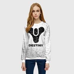 Свитшот женский Destiny с потертостями на светлом фоне, цвет: 3D-белый — фото 2