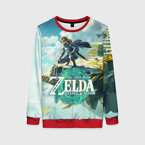 Женский свитшот The Legend of Zelda: Tears of the Kingdom Линк / 3D-Красный – фото 1